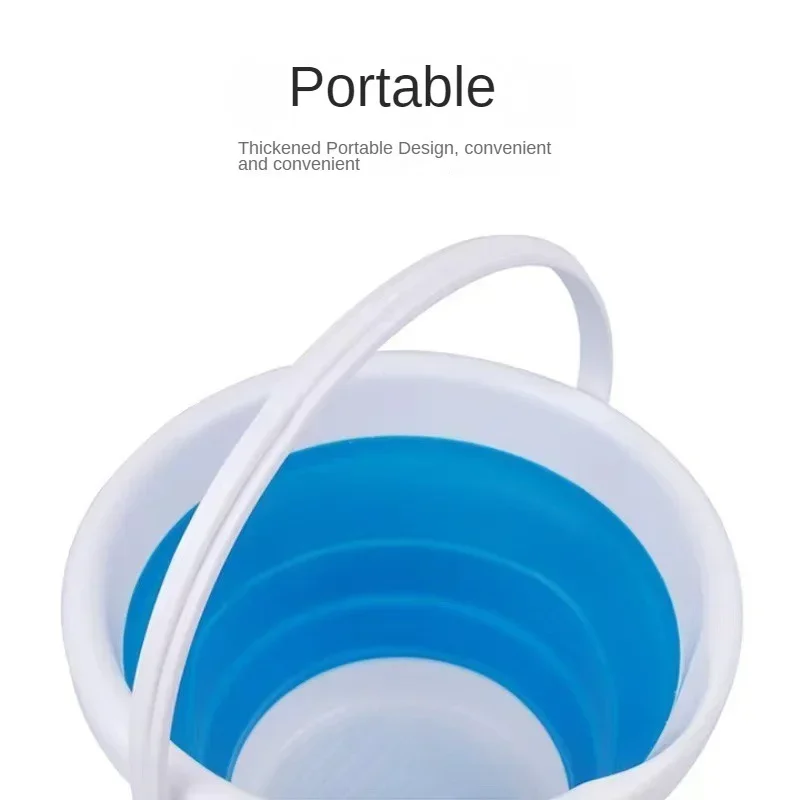 Folding Bucket Water Bucket Car Wash Bucket 5L/10L Portable Folding Collapsible Bucket for Car Washing Fishing Household Travel Outdoor Camping