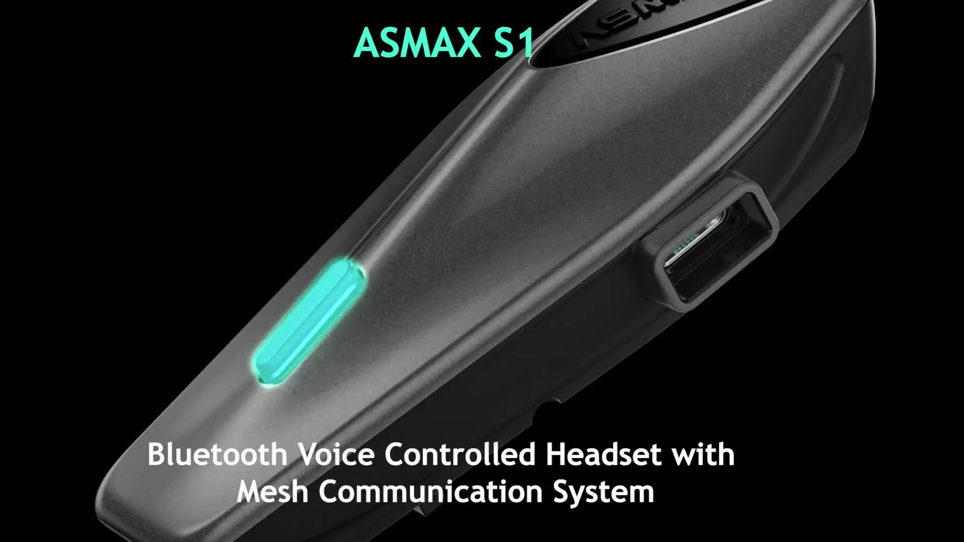 ASMAX S1 Motorcycle Intercom, IPX7 Waterproof, Voice Control
