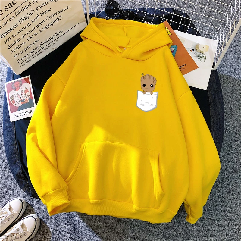 thumbnail image 1 of Sudadera con capucha De Groot para hombre y mujer, suéter Unisex con estampado de Héroe de película, de gran tamaño, de alta calidad, 1 of 5