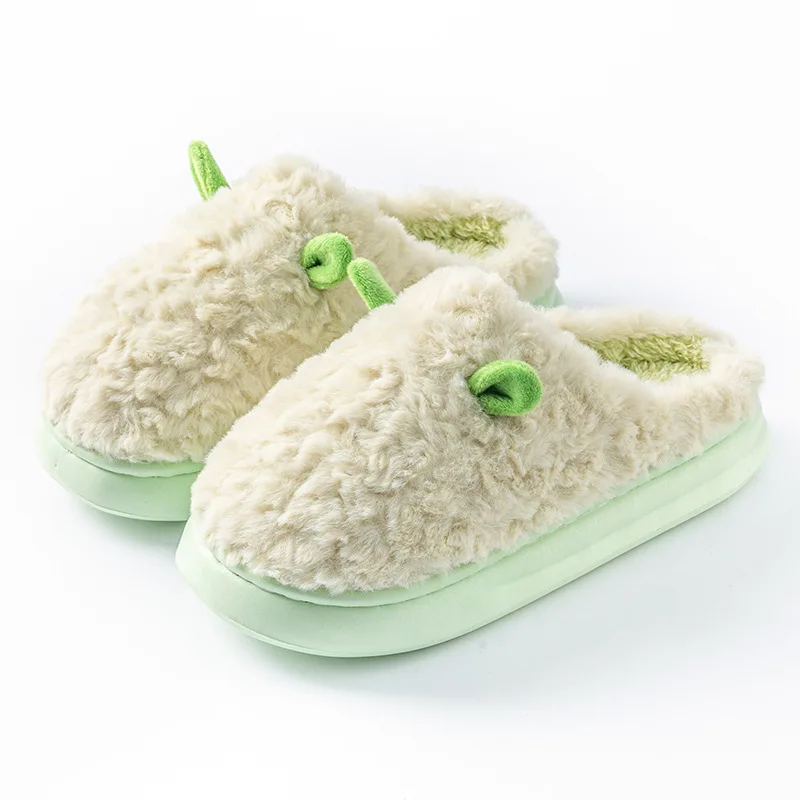 Women's Cozy Furry Indoor Slippers - Thick Soled, Anti-Slip, Warm & Comfortable