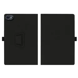 Premium PU Leather Tablet Case with Two - Fold Stand and Hand Strap for Tabwee T80 10.5 - inch (Black)