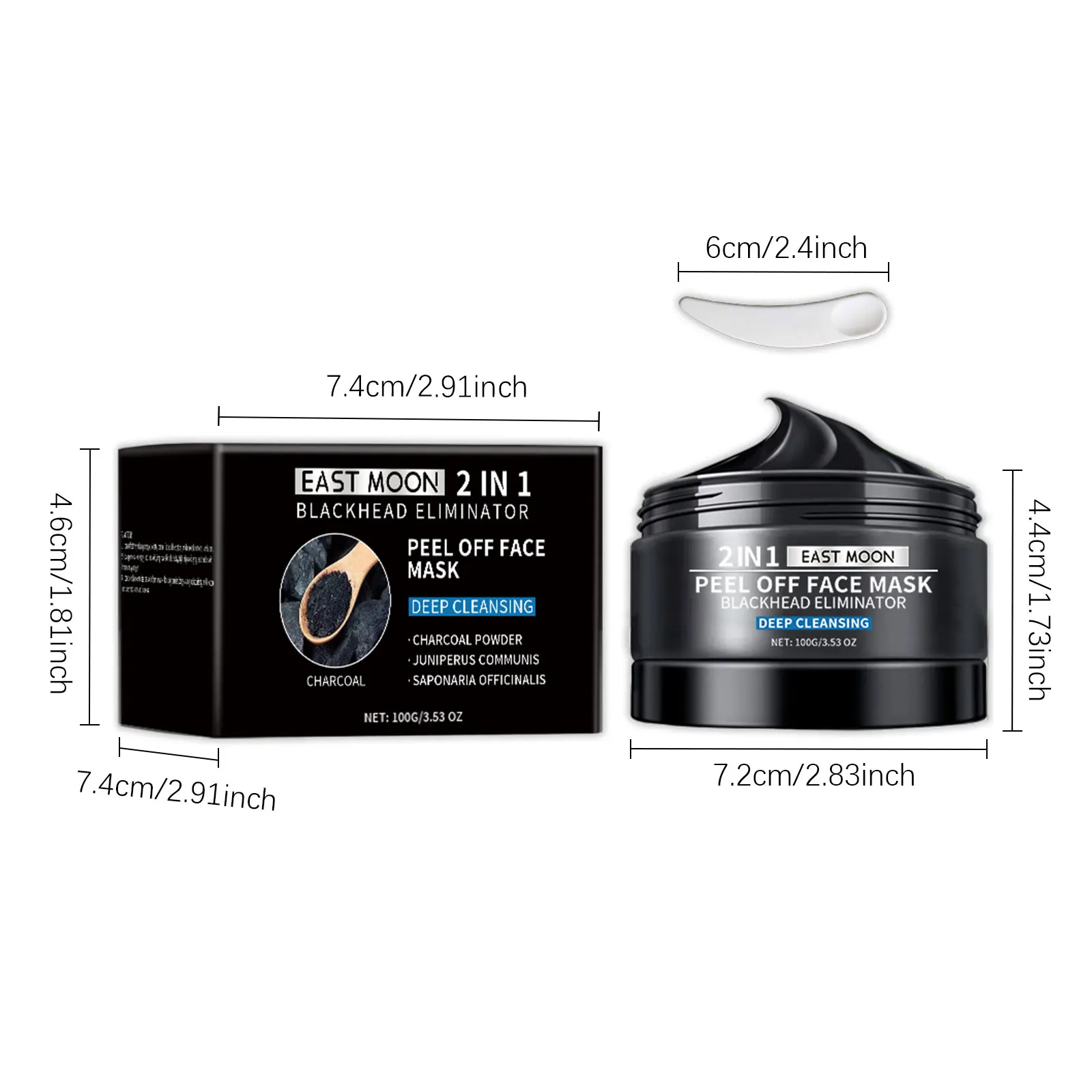 Purifying Bamboo Charcoal Exfoliating Peel-Off Mask for Deep Pore Cleansing and Oil Control