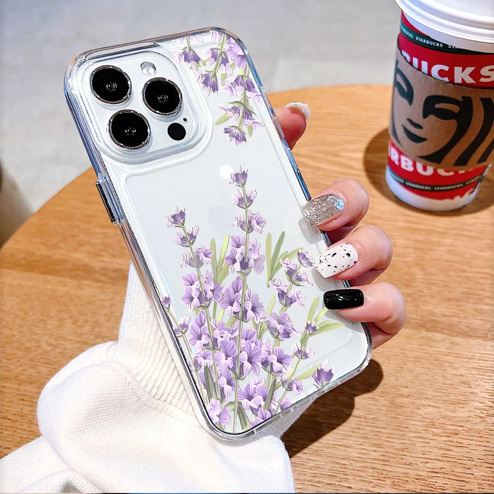 Elegant Purple Lavender Floral Phone Case - TPU Protective Cover