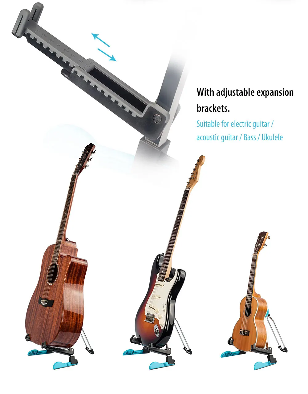 Guitto Series GGS-03 Portable Foldable Guitar Stand A-Frame Design Floor Stand f