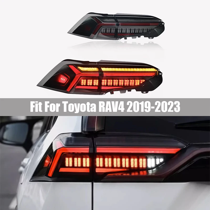 

Suitable for Toyota RAV4 2020 2021 2022 Running Water Turn Signal Brake Tail Light LED Fishbone Rear Tail Light Assembly