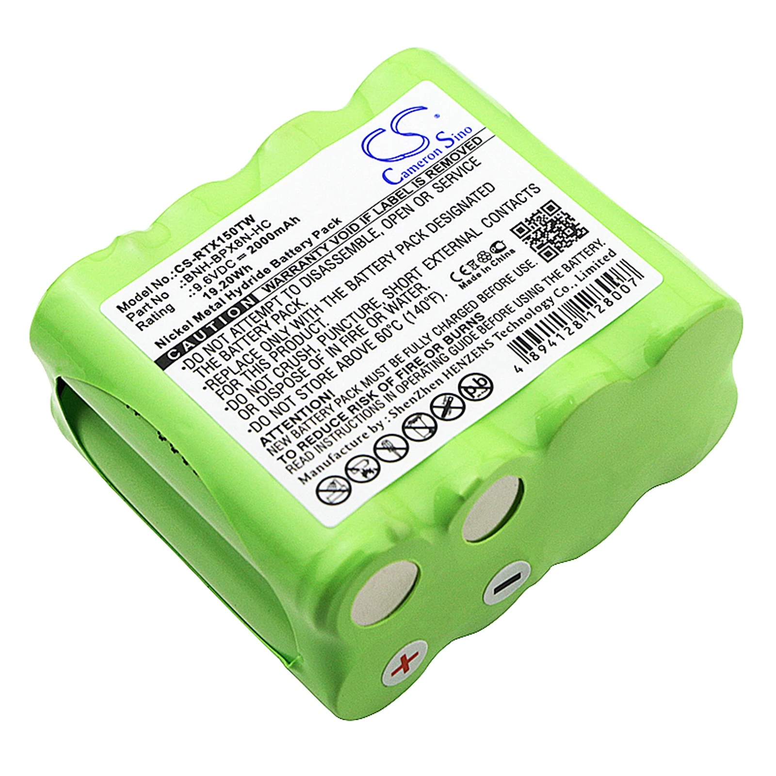 

Two Way Radio Battery For Ritron BNH-BPX8N-HC Patriot RTX150 Patriot RTX450 RTX150 RTX450 2000mAh / 19.20Wh Ni-MH Green