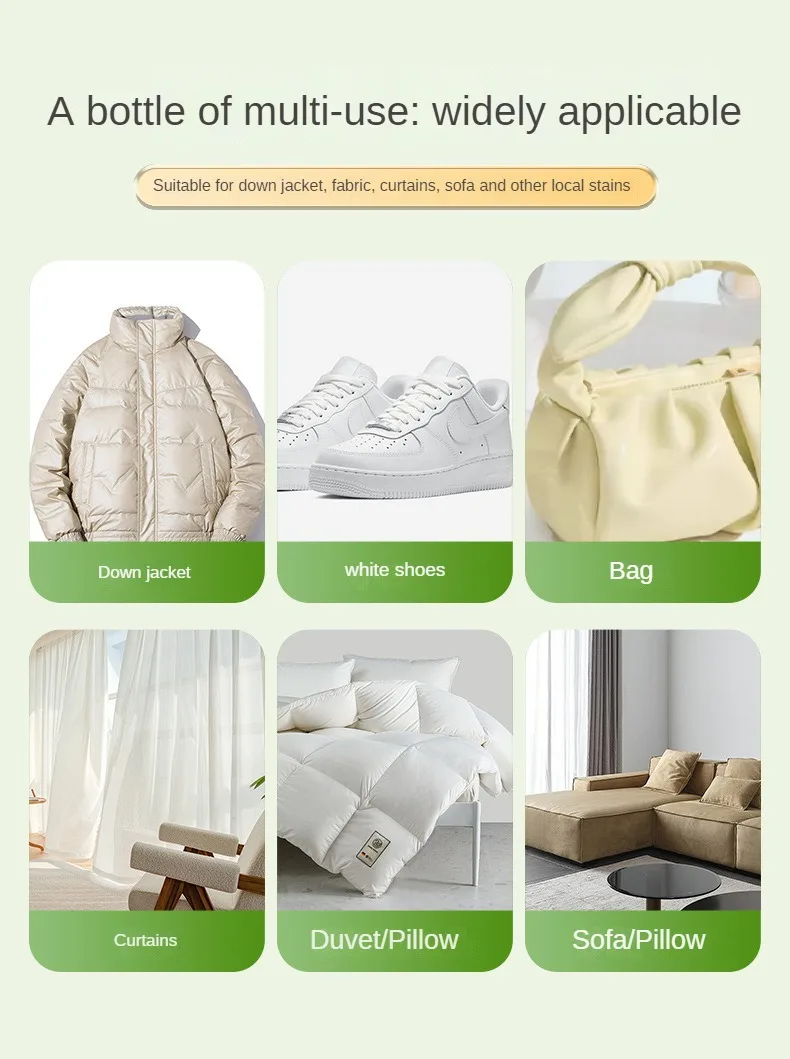Down Jacket Dry Cleaning Spray Downwear Detergent Agent Dry Cleaner Oil Stain Remover Down Jacket Clothing Foam Cleaning Liquid