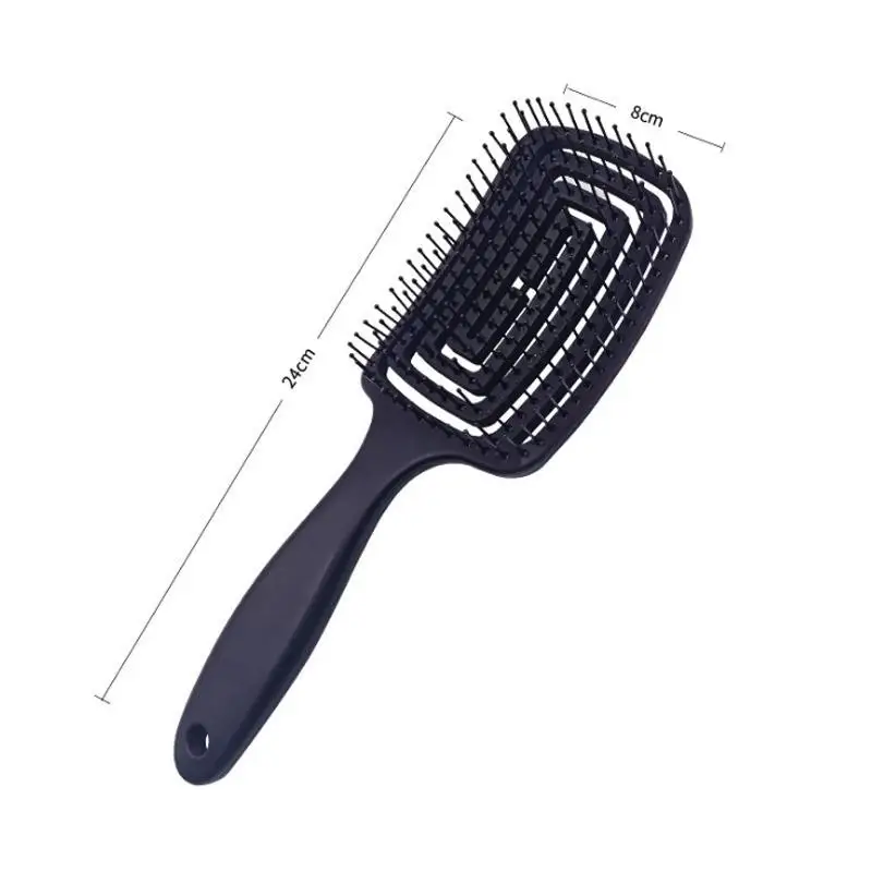 볼륨업 헤어 마사지 빗, 속이 빈 엉킴 방지 브러쉬, 자연모 및 가발용 스타일링 도구