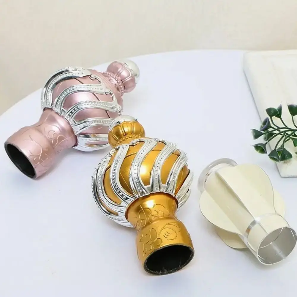 Description Picture 4 of item1Pcs Drape Rod Curtain Rod Decorative Head Hardware Accessory Home Decoration End Cap Cover Plastic European