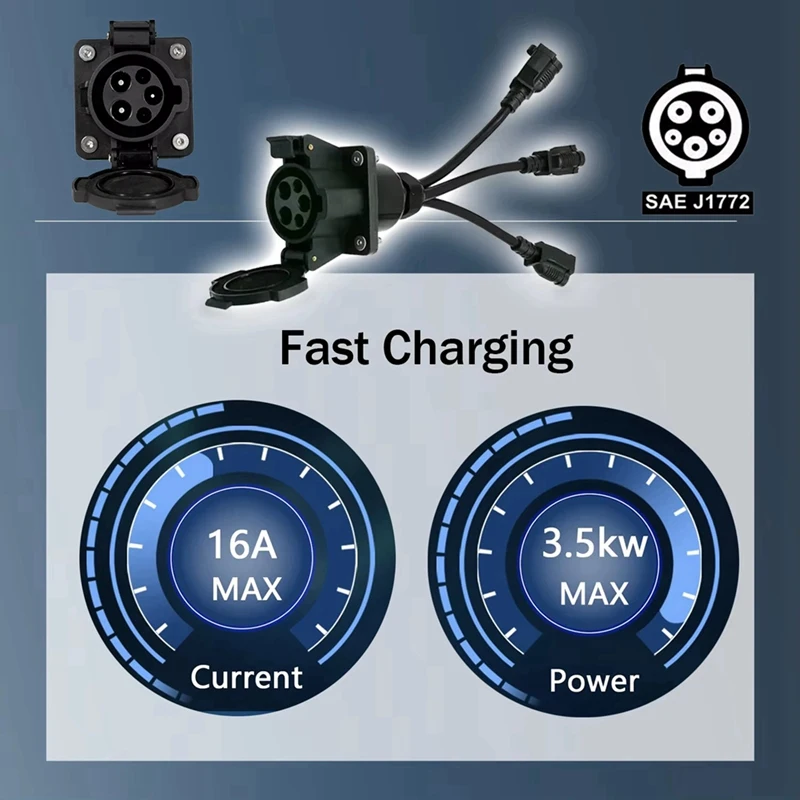 New EV Station Charging Adapter, J1772 To NEMA 5-15/5-20 Plug For E-Bike/Scooter/One Wheel 100V-220V