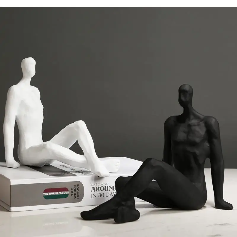 

Европейская Минималистичная художественная абстрактная скульптура персонажа, статуя из смолы, украшение для гостиной, стола, украшение для дома, современные аксессуары