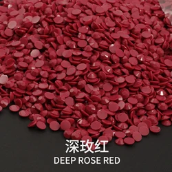 Vibrant Solid Color Jelly Resin Flat Back Rhinestones - 5mm ss20 - 3000pcs (Solid  Deep rose red)