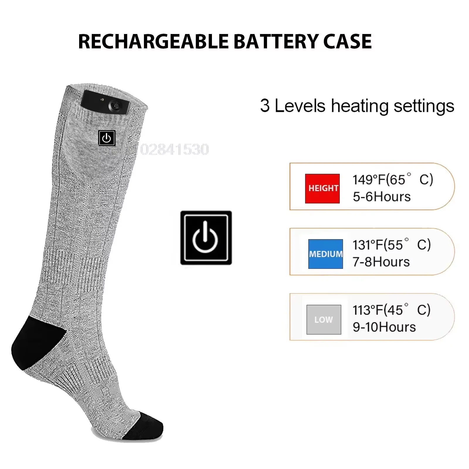 Rechargeable Thermal Heating Socks with Battery Box Men Women Anti-Cold Comfort Outdoor Camping Ski Sports Winter Essential