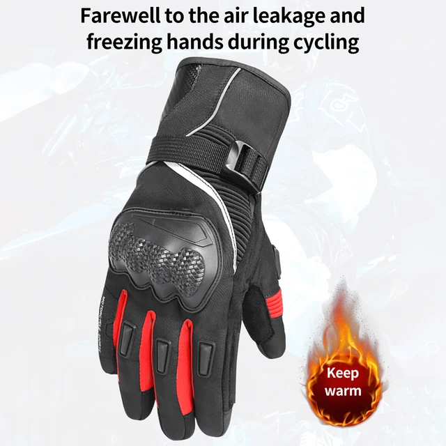 2023 New Winter Motorcycle Gloves Waterproof Cold Weather Motorcycle Gloves  Warm Riding Gloves with Reflective Stripe - AliExpress