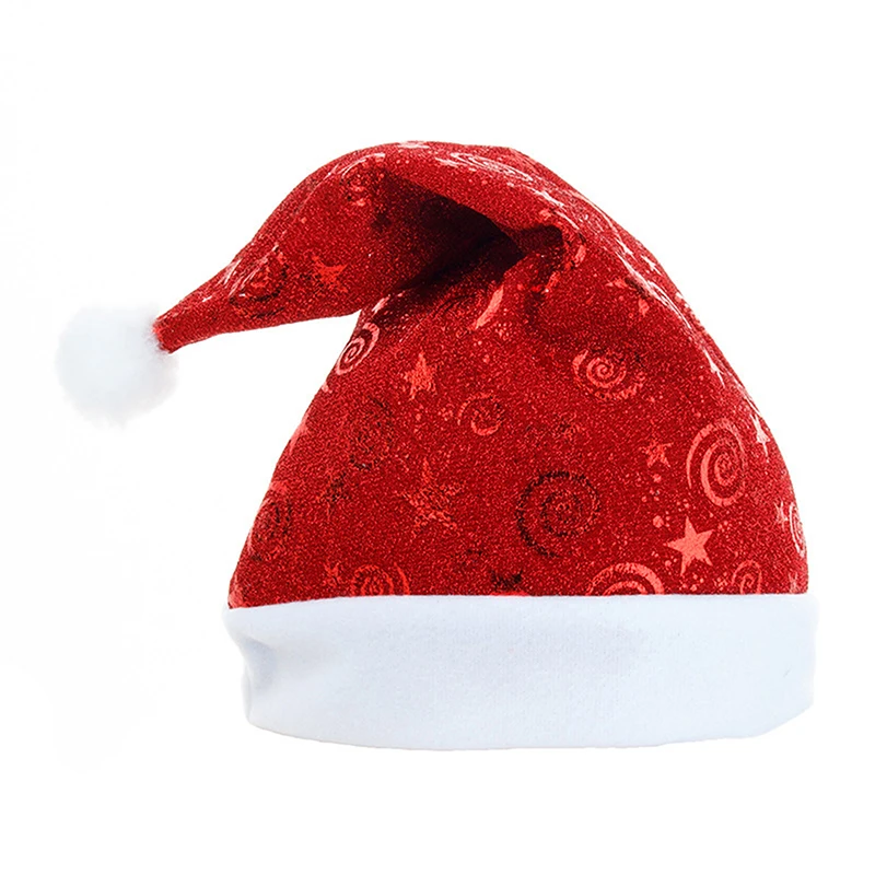 New Cute Santa Hat Clouds Stars Bronzing Christmas Party Hat for Adult Holiday Cosplay Costume Props Accessory