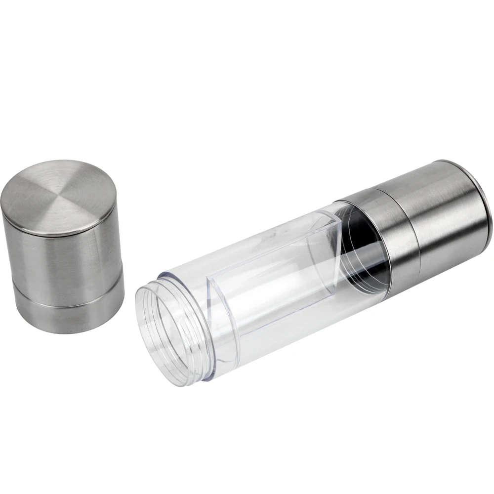Salt Cumin Spice Mill Household portable Kitchen Accessories Stainless Steel Pepper Grinder Shaker Cooking Tools 2 in 1 Manual