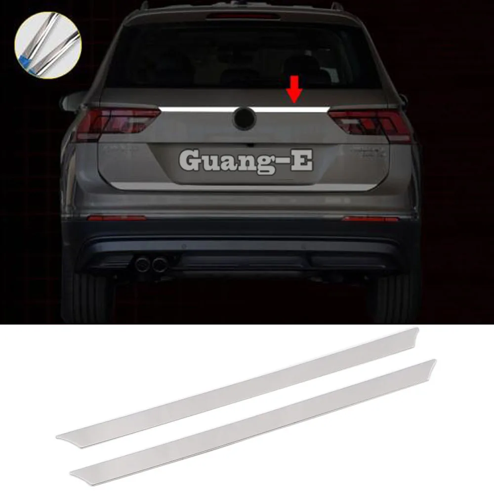 For Volkswagen VW Tiguan L MK2 2016 2017 2018 2019 2020 Car Rear Back  Bumper Cover Steel Wrap License Trim Frame Lamp Panel Hood - AliExpress