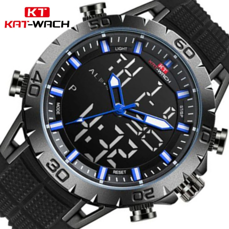 2022 KAT-Wash JPN Movement Sports Men Watches Top Brand Waterproof Military Wristwatch Mens Quartz Resin Male Clock Montre Homme