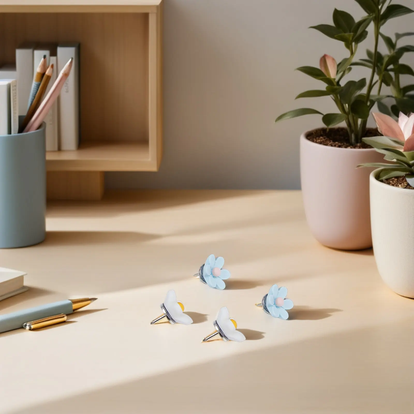 50개 장 꽃 모양 푸시핀 레진 꽃무늬 써머핀 게시판 코르크보드 사진 벽 사무실 학교 공예 용품