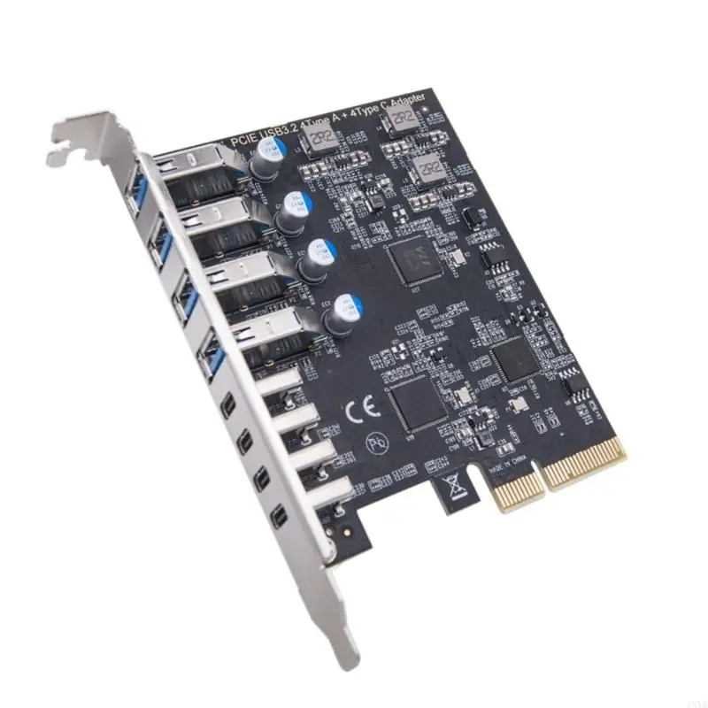 AXYB USB Expansion Card 8Ports PCIE USB3.2 Card Efficiently Energy USB3.2 Hubs