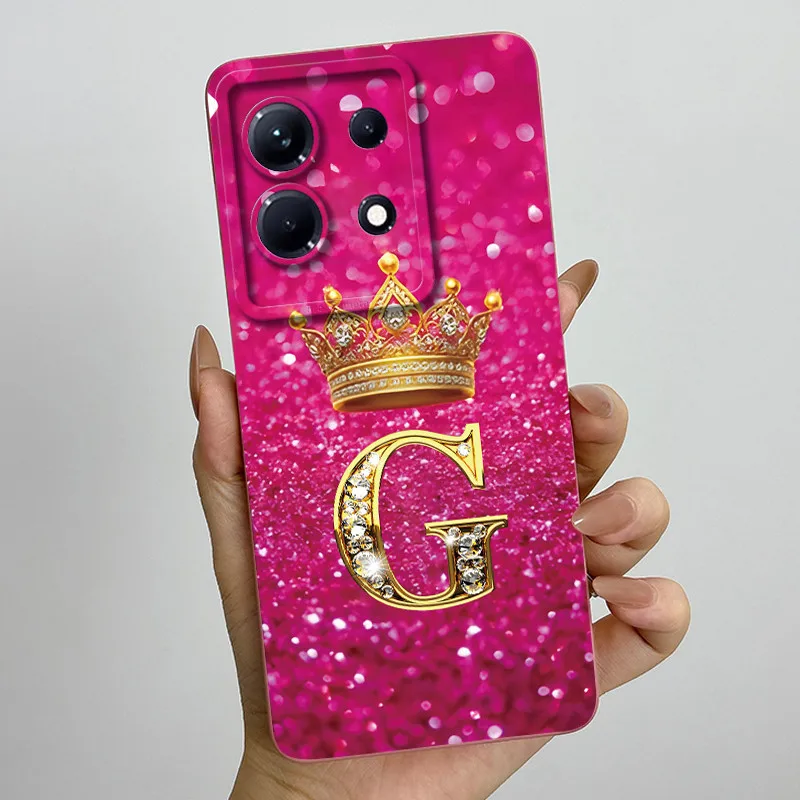 Stylish Initial Letter Phone Case - Soft Silicone TPU Lens Protector