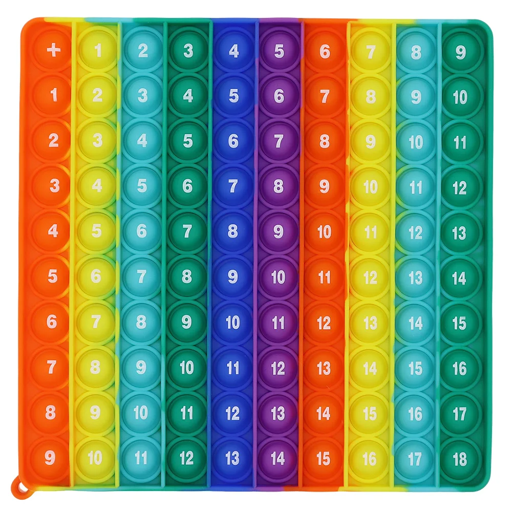 9x9 Multiplication 9 + 9 Addition 1-100 Counting Numbers Push Pop Bubble Fidget Sensory Math Educational Toys for Kids educational toys math toys