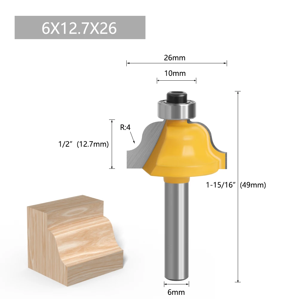 12 stücke 6mm Schaft Router Bit Set Trimmen Gerade Ecke Perlen Bits für Holz Fräser Hartmetall Schneiden Holz werkzeug 06011 – Detail 11