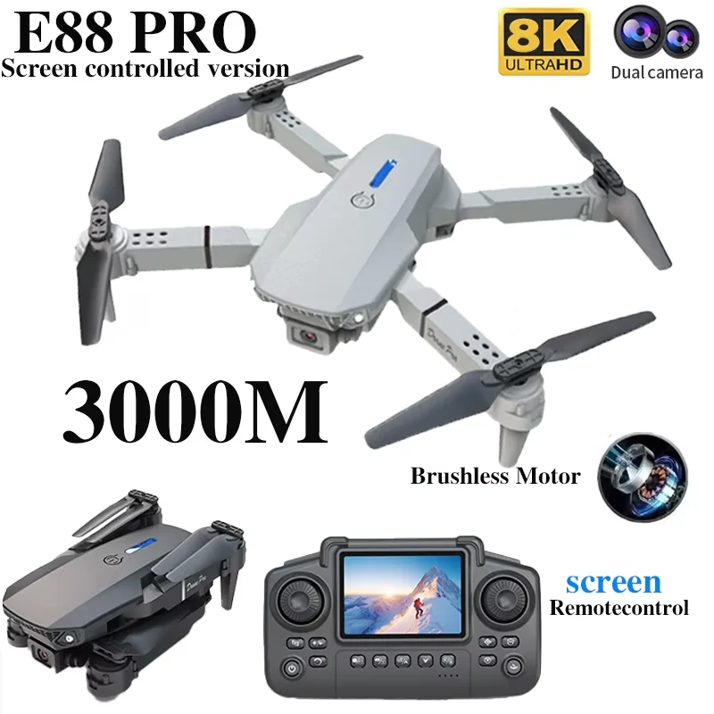 Professional Drone E88 PRO 8K HD Wide-Angle Camera WiFi FPV Height