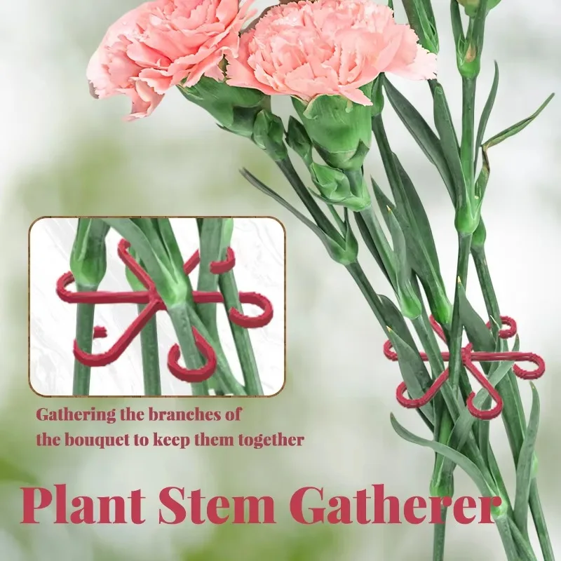 Plant Stem Support 4PCS Reusable Plant Fixed Gathering Shelf Plant Stem Support Stub Stem Organizer Gardening Tools