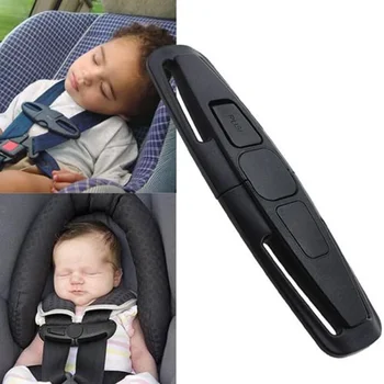 Cintura di sicurezza per cintura di sicurezza per bambini per auto nera, clip per petto, fibbia sicura per accessori per chiusura per cintura di sicurezza per bambini