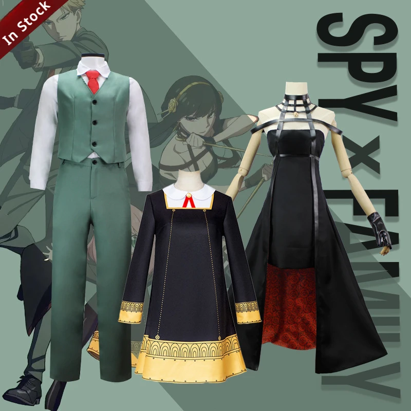 

Anime Spy X Family Anya Forger Cosplay Costumes Children Yor Forger Ania Cosplay Uniform Christmas Gift For Family Outfits
