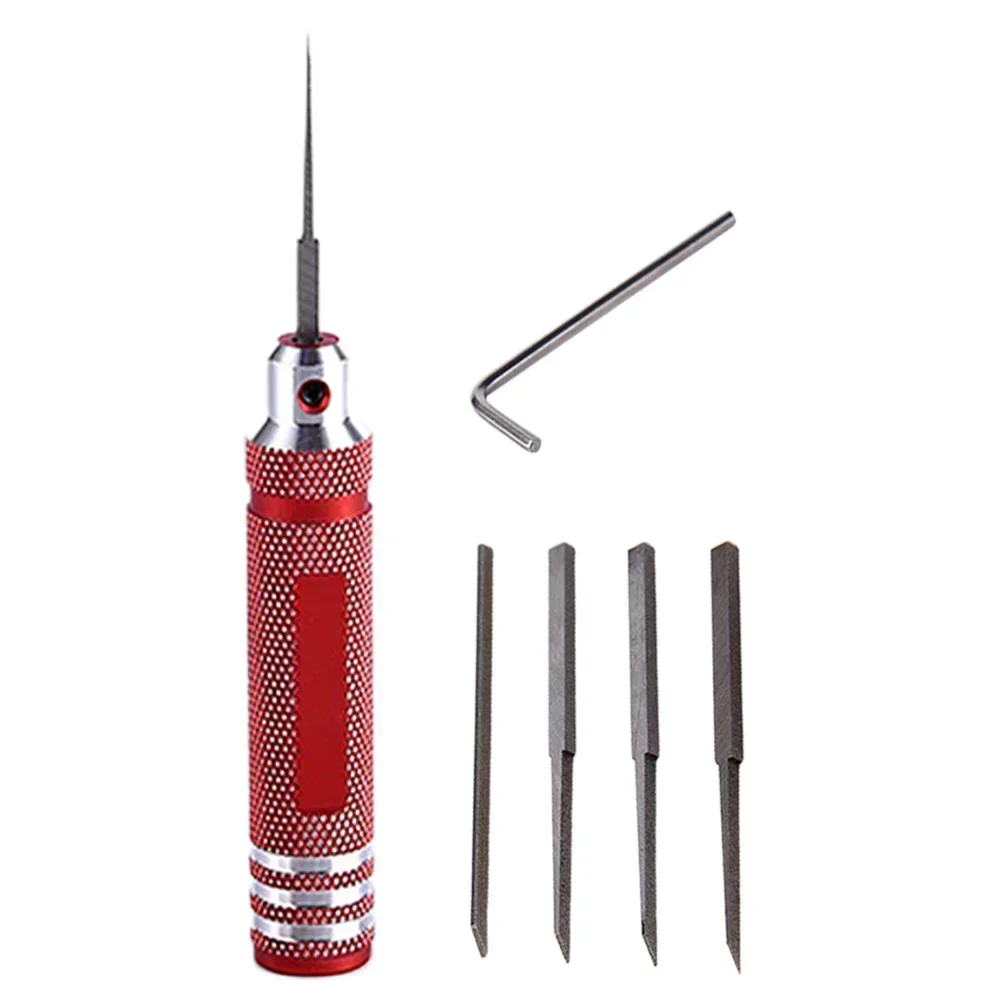 Scriber With 5Blade Gundam Resin Carved Scribe Line Cutting Tool Chisel 0.2mm/0.4mm/0.6mm/0.8mm/1.0mm