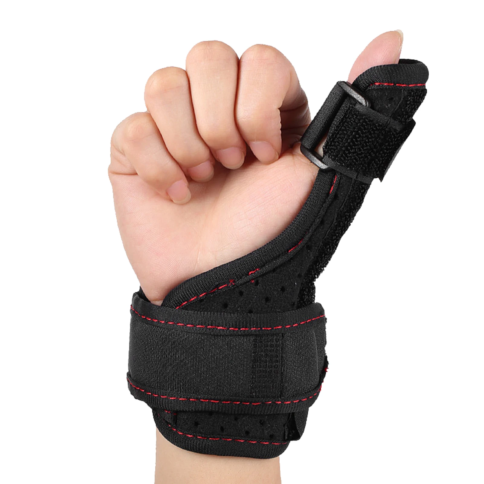 

Черный мягкий Регулируемый при травмах пальцев эластичный держать руки сухой тендинит удобный размер Поддержка большого пальца левый правый фиксатор