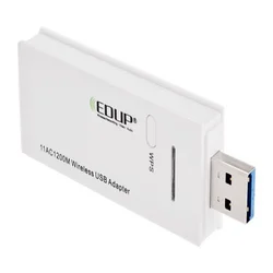 EDUP-adaptador Wifi inalámbrico de doble banda, tarjeta de red WPS, botón blanco, USB 802,11, 1200, 2,4 M, 5,8G/3,0G, envío gratis