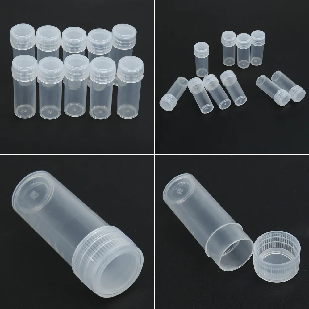 Transparent Plastic Medicine Bottles 5g Volume for Seed Granular Objects