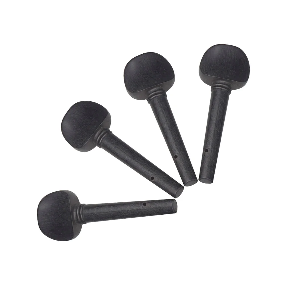

4PCS Violin Tuning Pegs Ebony Wood String Tuner Violin Instrument Replacement Parts for Fiddle Violin ( Black )