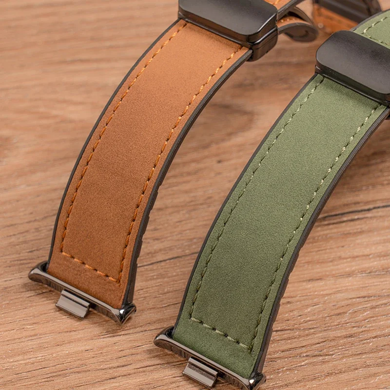 Magnetic Leather Silicone Strap - Premium Watchband Accessories