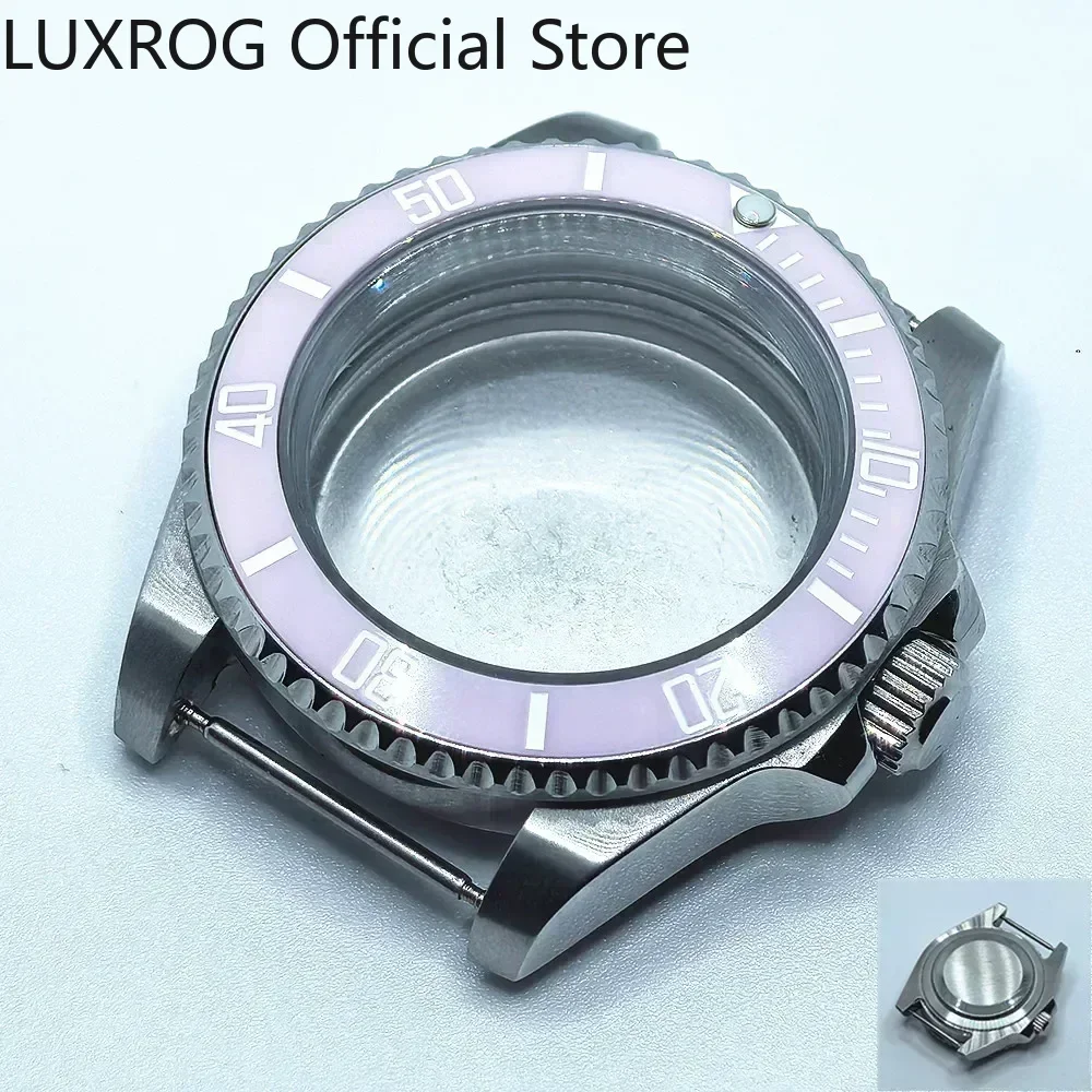 Stainless Steel 40MM Black Blue Ceramic Insert Watch Case