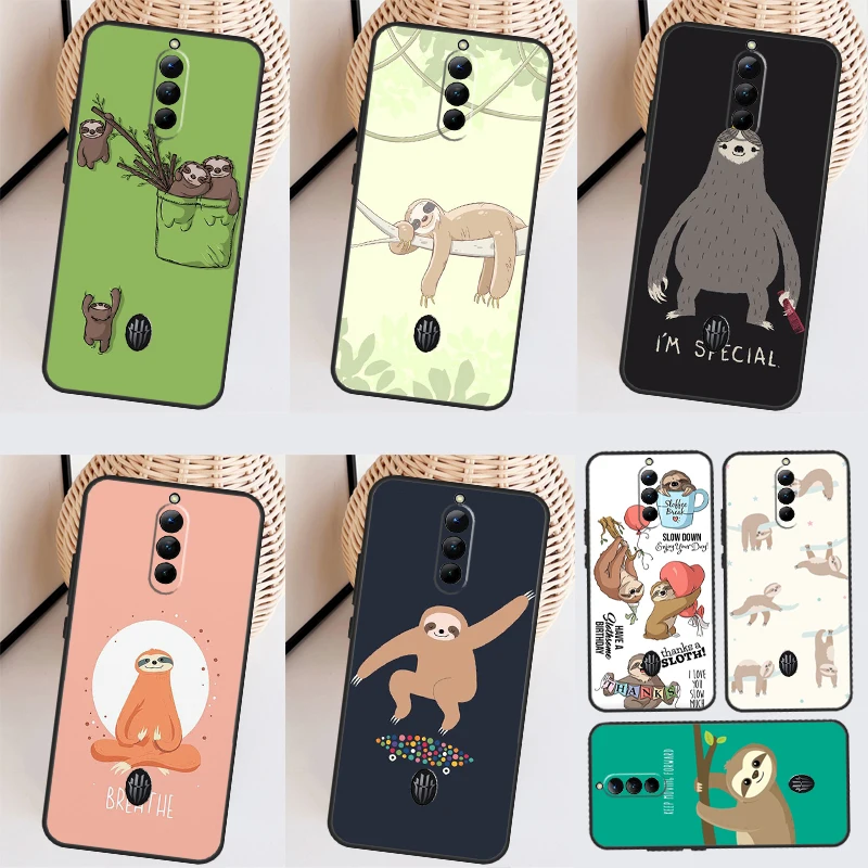 Funny Cute Sloths Case Per Nubia Red Magic 8S Pro 7S 6S 5S 6R 5G Cover Per Redmagic 8 Pro Plus 6 7 Pro Coque