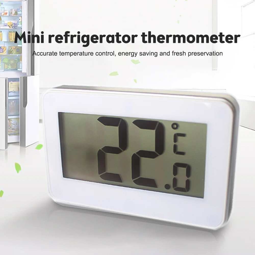 Digital Fridge Thermometer with Hook Waterproof Refrigerator Freezer  Temperature Monitor LCD Display Kitchen Home Bars Cafes - AliExpress