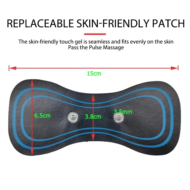 Massage Gel Pads 10PCS EMS Neck Massager Gel Pad Trainer Hip Exerciser Replacement Body Massager Patch Muscle Stimulator Sticker Gels Accessories