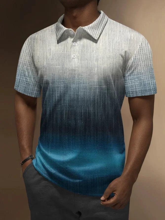 2025 men's t-shirt fashion casual home polo shirt 3d print stripe gradient print men's street lapel button polo short sleeve 7 Sa00fbe48985144a2a87c3fec72f141adU