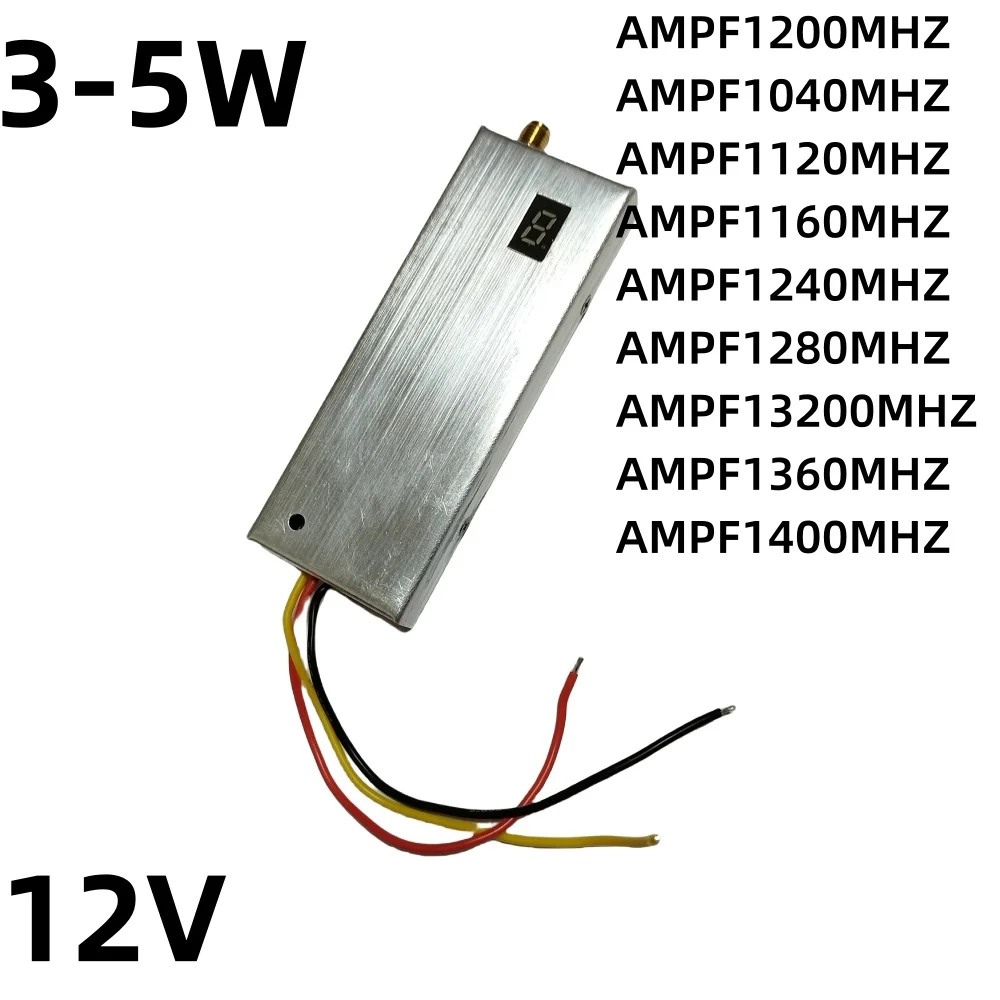 AMPF1200MHZ FPV 1040,1120MHZ,1160MHZ1240MHZ1320,1400MHZ GRAPHIC TRANSMISSION MODULE GRAPHIC VIDEO TRANSMIT 3-5WA 12V SUPPLY