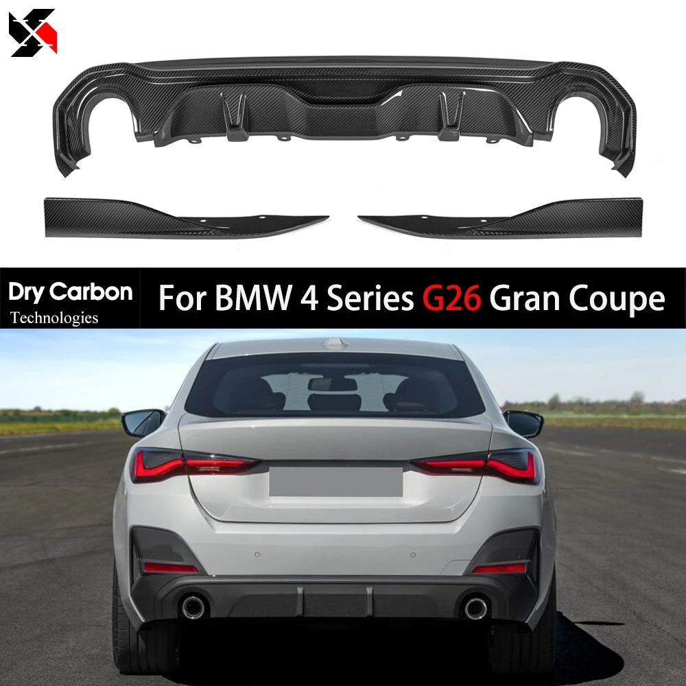 For BMW 4 Series Gran Coupe G26 420i 430i 2021-IN 3PCS Dry Carbon Rear ...