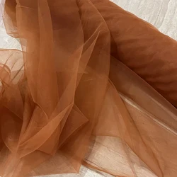 Elegant Burnt Orange Soft Tulle for Weddings & DIY Creations (Dark Carame)