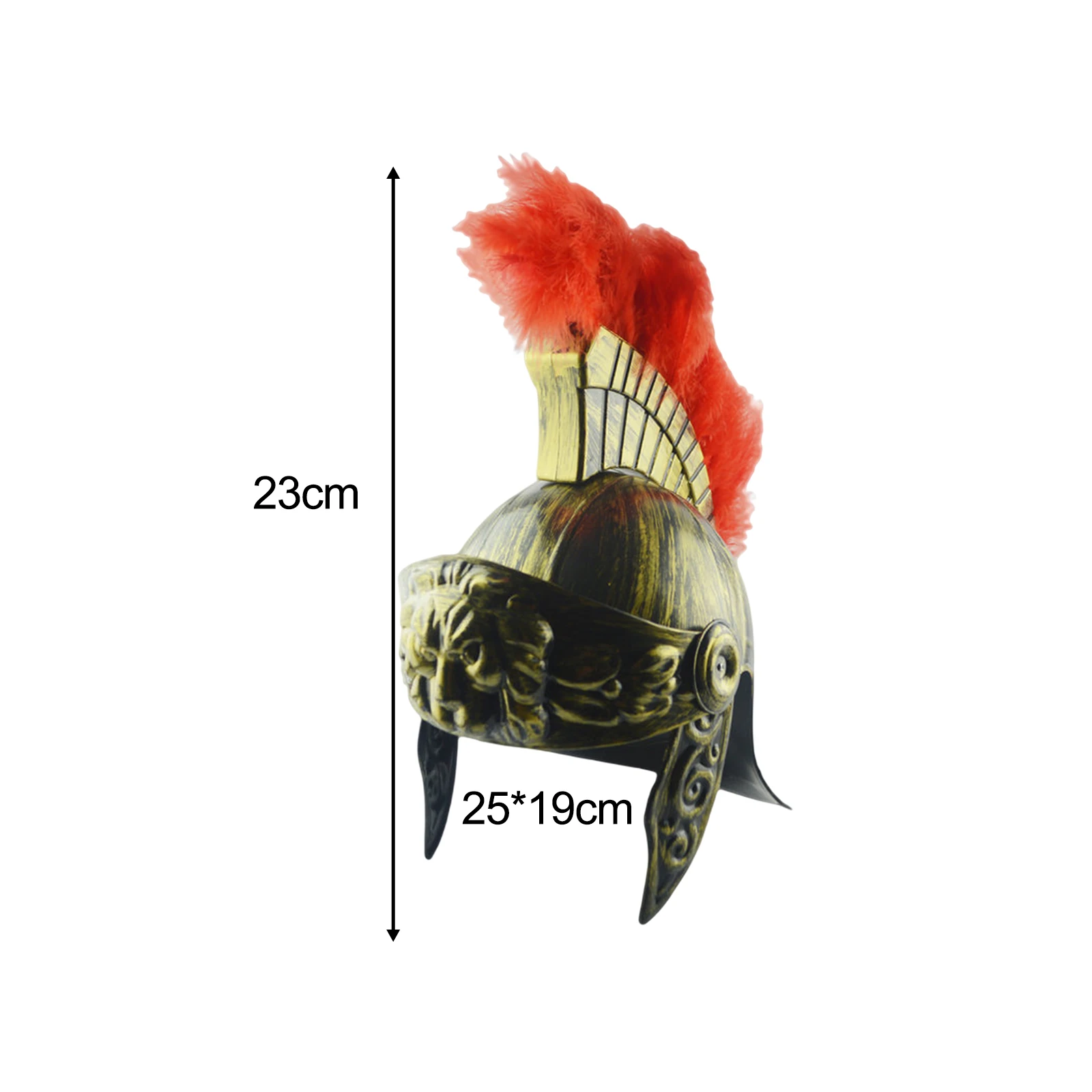 Roman Vintage Helmet Fancy Dress Spartan Hat Gifts Home Decor Medieval Ancient Costume Helmet Vintage Wearable for Movie Boys Party Hat Drinking Helmet