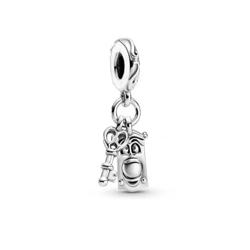 Fit Pandora Disney Alice in Wonderland The Mad Hatter Tea Party Charms  Bracelet Women Jewelry Accessories Cheshire Cat Beads DIY