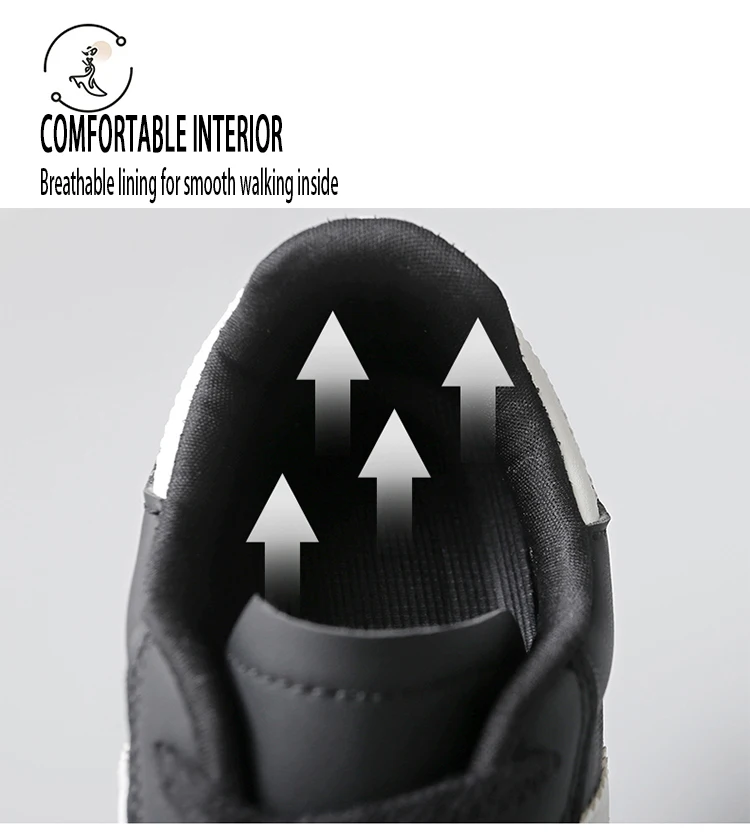 Description Picture 4 of item2024 new casual comfortable sports shoes retro color block flat white shoes with laces light and breathable de xun shoes