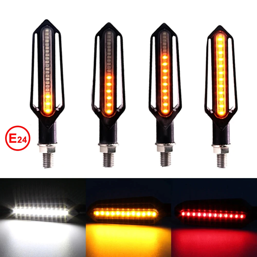 Motorcycle Turn Signal Lights Flowing flicker led Blinkers For Yamaha fz1 fazer fz8 xj6 fz6 mt-09 FZ-09 mt07 mt-07