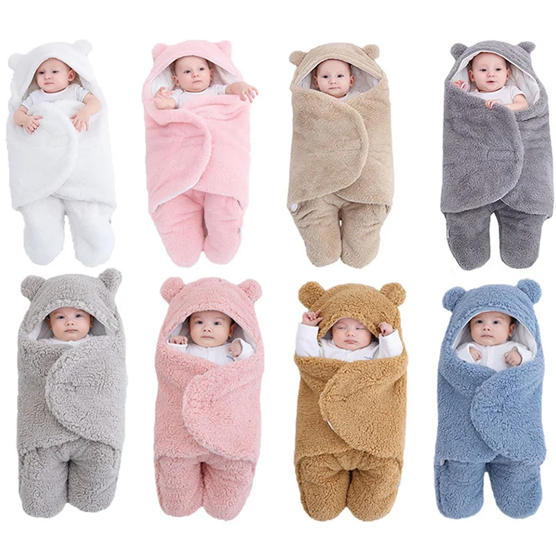 

Newborn Baby Wrap Blankets Autumn Spring Baby Sleeping Bag Envelope For Newborn Soft Infant Sleep Sack Cocoon for baby 0-9 Month